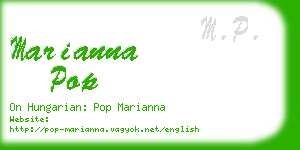 marianna pop business card